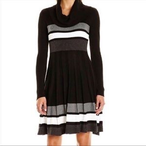 Calvin Klein Cowl neck pleated sweater dress